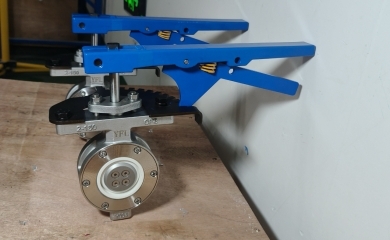 YFL abrasion resistant ceramic butterfly valves exported to Chile