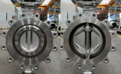 YFL Triple eccentric replaceable metal seat butterfly valves exported to Chile