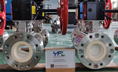 Customized YFL Pneumatic Ceramic V-Port Ball Valves Exported to Chemical Plants In Russia 