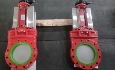 YFL Wear resistant Polyurethane lined knife gate valves exported to Chile